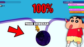 SHINCHAN amp FRANKLIN playing PAPERIO 2 First Time HINDI  Shinchan funny gameplay Pinchan Franklin [upl. by Enylhsa786]