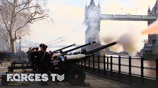 How To Do A Royal Gun Salute For The Queen  Forces TV [upl. by Seuqcaj988]