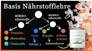 Teil 1  Aminos First  Dann erst Mineralien und Vitamine Die wichtigsten Nährstoffe im Überblick [upl. by Corinne]