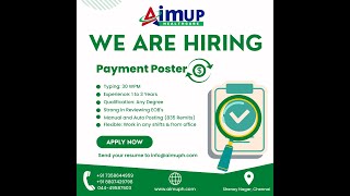 AimUP Healthcare Payment Poster Recruitment [upl. by Hsirahc]