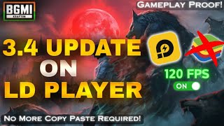 How To Play BGMI On LD Player After 34 Update🔥💯 No More Copy amp Paste  Easiest Method✅ [upl. by Henriha]