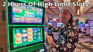 Over 2 Hours Of High Limit Slots Las Vegas Slot Action AND SATISFACTION [upl. by Fiedling]