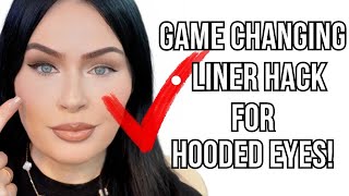 How to Do Eyeliner for Hooded Eyes Beginner Friendly  Game Changing Makeup Hack [upl. by Pincus199]