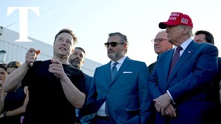 Donald Trump and Elon Musk watch Space X launch from Texas [upl. by Varien689]