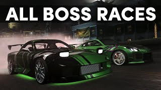 NFS Carbon REWORK  All Boss Races [upl. by Yramanna]