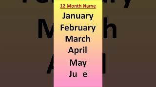 12 Month Name [upl. by Arikat]