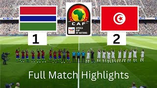 Gambia vs Tunisia AFCON 2025 qualifiers  Tunisia overcome Gambia 21 with Romdhane winner [upl. by Casilda]