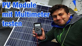 Gebrauchte PV Module mit Multimeter testen prüfen [upl. by Haleemaj]