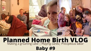 Planned Home Birth  Baby 9  Precipitous labor  Baking in labor [upl. by Atilrep]