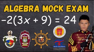 ALGEBRA MOCK EXAM Part 2  PNPA PMA PMMA MAAP UPCAT NAPOLCOM Civil Service Exam Reviewer [upl. by Elum]