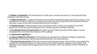 Salient features of 1962 constitution [upl. by Silletram]