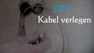 How to Stromkabel verlegen und verspachteln verputzen  Kabel verlegen einputzen [upl. by Radnaxela]