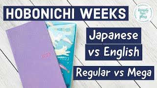 All About the Hobonichi Weeks  Comparison  Regular vs Mega  Japanese v English  Mandy Lynn Plans [upl. by Steinway]