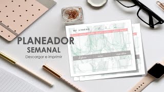 📝 PLANIFICADOR SEMANAL PLANTILLA para imprimir ★⋰⋱★📝 [upl. by Ardy]