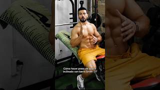 ✅️CÓMO HACER PRESS INCLINADO CON BARRA SMITHfitnessgymtipsejerciciofitshortviralvideovida [upl. by Eivod567]