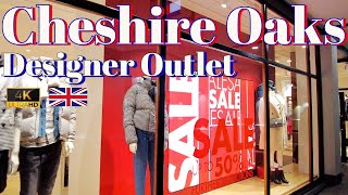 Cheshire Oaks Designer Outlet 4K Night Walking Tour 2023 UHD England United Kingdom ASMR 30 Mins [upl. by Aleydis]