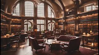 Library Ambience Study Ambience 3 hours soft talking with page flips [upl. by Ahselat527]