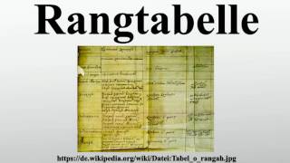 Rangtabelle [upl. by Anaic]