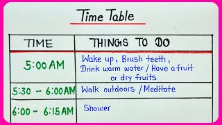 Best timetable for every students  Morning to day routine  Study timetable [upl. by Nellir]