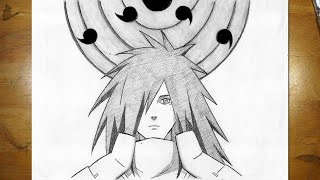 Anime Drawing  How to Draw Madara Uchiha Step by Step [upl. by Caitrin]