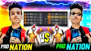 Pro Nation VS Pro Nation 🤯 World Premiere First Time Ever  Legends Clash Battle  Garena Free Fire [upl. by Mehelhteb]