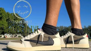 Jordan 1 Low Travis Scott Reverse Olive REVIEW [upl. by Everrs]