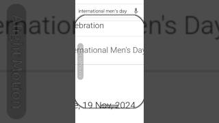 INTERNATIONAL MENS DAY 😭 shorts trending [upl. by Tatia230]