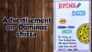 Advertisement on Dominos chizza Project workDominos pizza saanviuniqueartandcraft7550 [upl. by Stephania711]