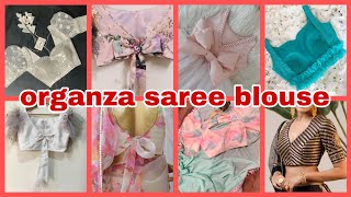 organza saree blouse designs latest blouse design organza design organzablouse [upl. by Ogires]