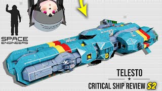 This Nice Affordable Frigate Needs More Umph Space Engineers Critical Ship Review Telesto [upl. by Kiker472]