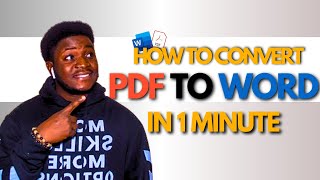 How To Convert Pdf To Word Document In 1 MINUTE [upl. by Ahsened]