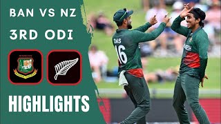 New Zealand Vs Bangladesh 3rd Odi Match Full Highlights 2023 l Pasha Tv [upl. by Assenov]