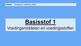 VMBO HAVO 2  Voeding en vertering  1 Voedingsmiddelen en voedingsstoffen  8e editie  MAX [upl. by Sup]