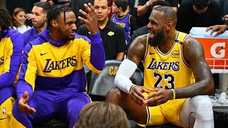 LeBron and Bronny James return home both take the court in Lakers game in Cleveland [upl. by Yhcir811]