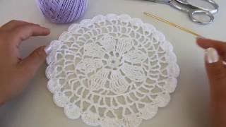 How To Crochet A Flower Doily  Crochet lace  Crochet flower [upl. by Warren]