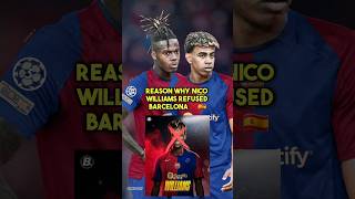 Reason why Nico Williams rejected Barcelona 🔵⚫ [upl. by Yrol753]