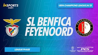 SL Benfica vs Feyenoord Rotterdam  UEFA Champions League 202425 [upl. by Ajay]