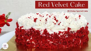 Eggless Red Velvet Cake Red Velvet Cake With Homemade Cream Cheese Frosting Birthday Special Cake [upl. by Alletse132]