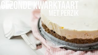 RECEPT Gezonde kwarktaart met perzik  OhMyFoodness [upl. by Camella]