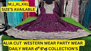 ALIA CUT WESTERN WEAR PARTY WEAR DAILY WEAR లో కొత్త COLLECTION’S  DIWALI COLLECTIONS [upl. by Carson]