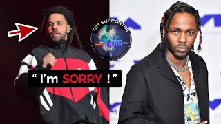 JCole Sends Public Apology to Kendrick Lamar at Dreamville Concert [upl. by Rafaelita]