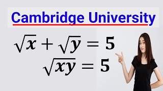 A very tricky Cambridge University Admission Algebra Exam  Entrance Aptitude Test  Find x amp y [upl. by Eanrahs]