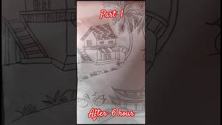 part 1 Beautiful nature sketch viralshortvideo  How to make nature sketch trending youtube [upl. by Ragucci]