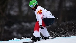 Ian Lockey 3rd run  Mens para snowboard cross  Alpine Skiing  Sochi 2014 Paralympics [upl. by Avivah]