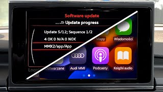 Audi MMI 4G CarPlay activation with MIB2 K3663 AIO update [upl. by Acinhoj]