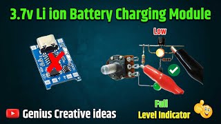 3 7v Li ion Battery Charger 🔄 with Low amp Full Level Indicator 🔋 [upl. by Skiba]