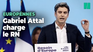 À Lille Gabriel Attal n’a pas retenu ses coups contre le « clan Le Pen » [upl. by Erik]