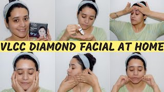 VLCC Diamond Facial Kit STEP BY STEP DEMO amp REVIEW  घर पे Diamond फेशियल  Just another girl [upl. by Chatwin84]