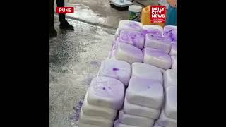 Skimmed milk powder and palmolein oil used to make paneer at a factory in Manjari Khurd [upl. by Wilonah428]