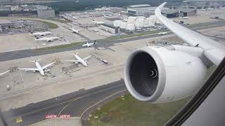 GREAT ENGINE SOUND Lufthansa A350900 Takeoff from Frankfurt [upl. by Milford]